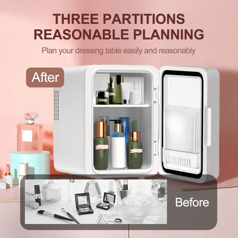 6 Can / 0.14 Cu. Ft. Countertop Mini Fridge for Skincare