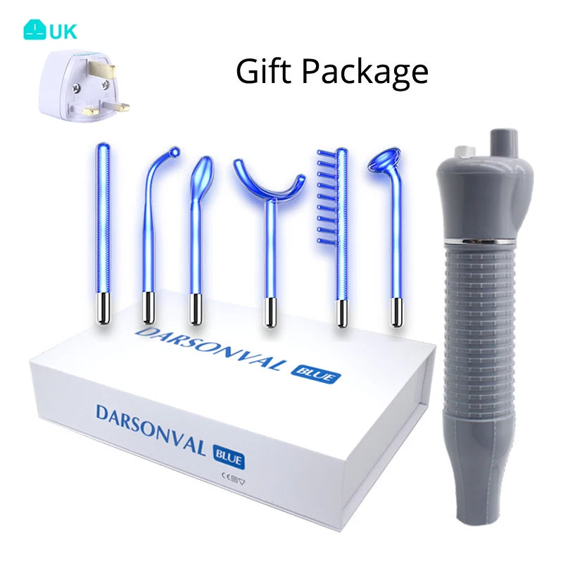 DARSONVAL High Frequency Facial Machine – 6-in-1 Neon+Argon Fusion for Skin & Hair