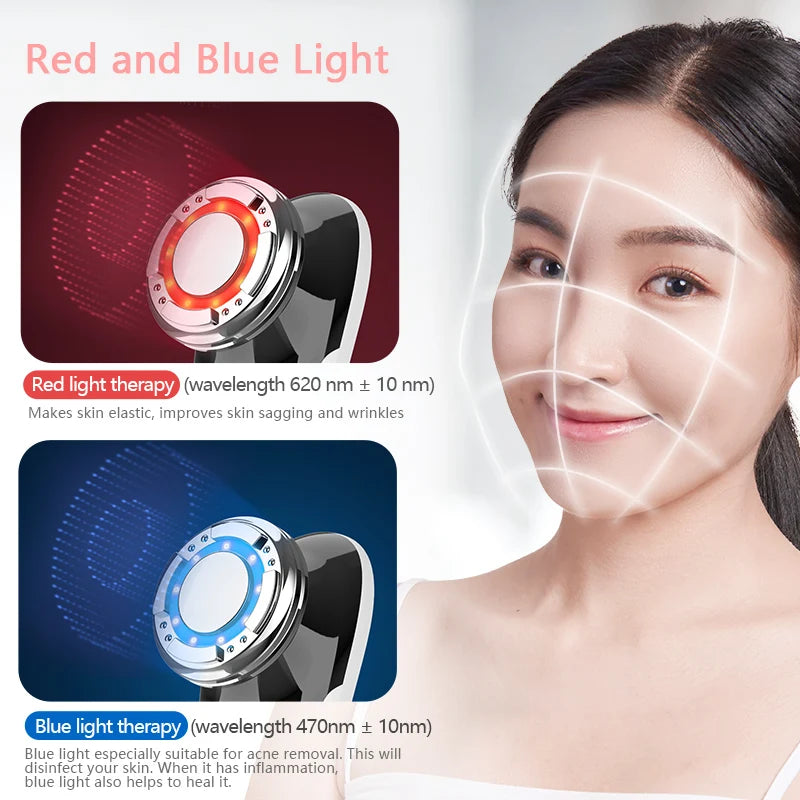 ANLAN EMS Facial Massager – LED Light Therapy & Hot/Cold Skincare Device