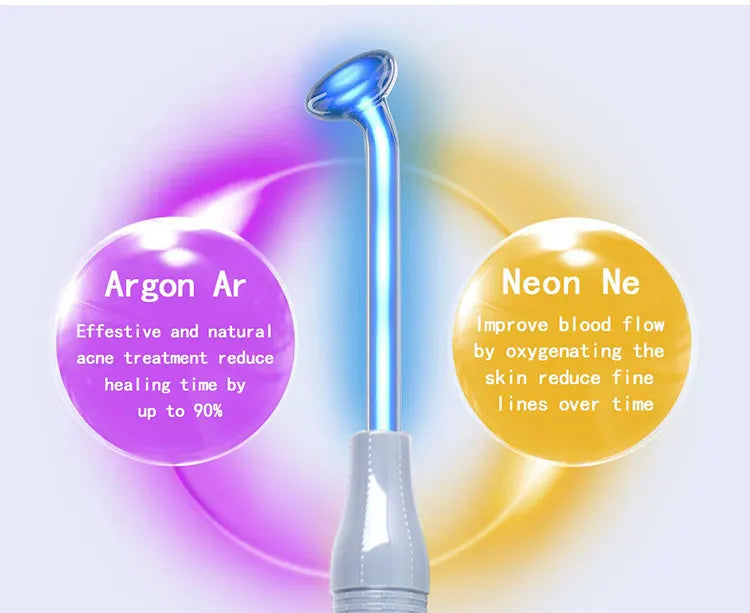 DARSONVAL High Frequency Facial Machine – 6-in-1 Neon+Argon Fusion for Skin & Hair