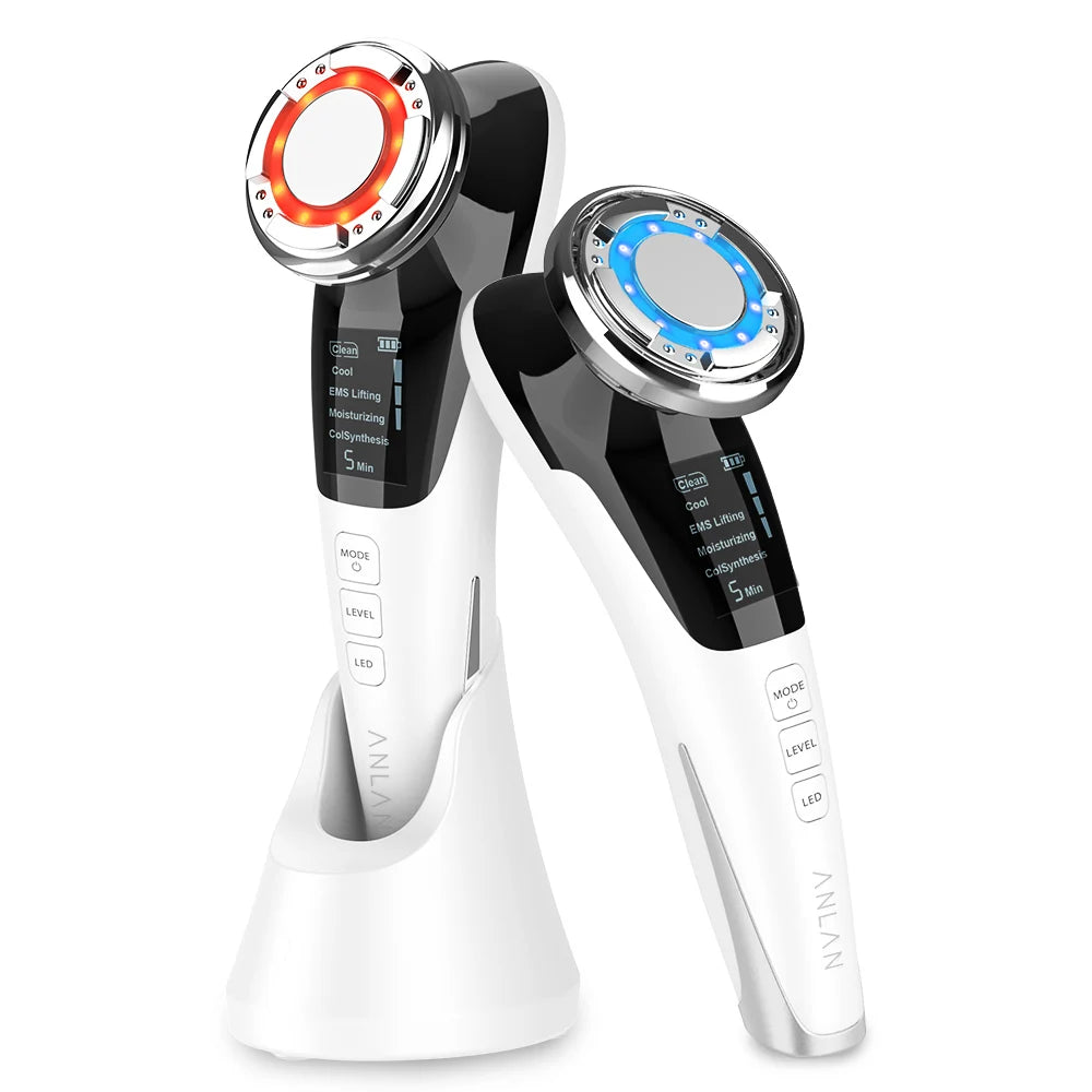 ANLAN EMS Facial Massager – LED Light Therapy & Hot/Cold Skincare Device