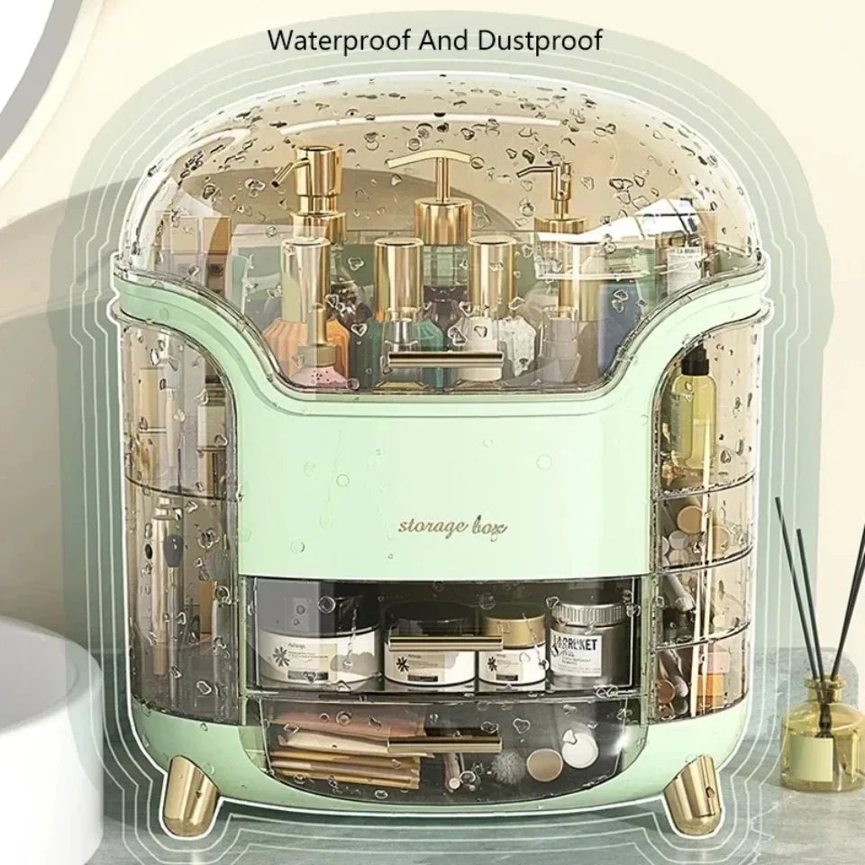 Makeup Organizer – Dustproof Cosmetic & Jewelry Storage Box