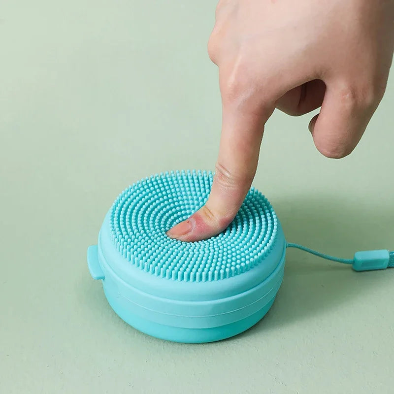 Portable Bath Brush – Silicone Massage & Cleansing Scrubber