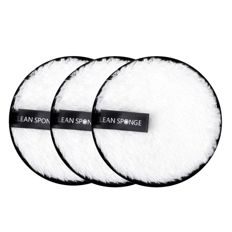 3-Piece Reusable Makeup Remover Pads – Microfiber & Cotton Cleansing Wipes