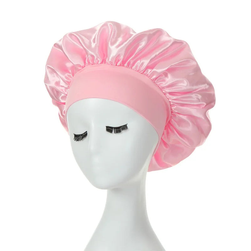 Satin Sleep Bonnet – Double-Layer Adjustable Cap for Curly Hair Protection