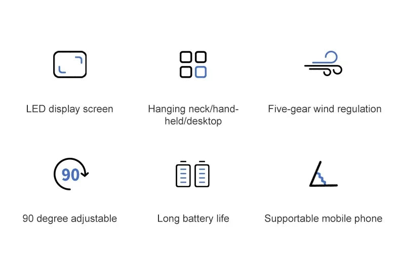 Mini Fan – Portable USB Rechargeable Neck & Desk Fan