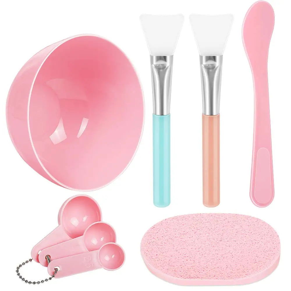 11-Piece Pink Mask Bowl Set – DIY Facial Mask Mixing & Beauty Tool Kit