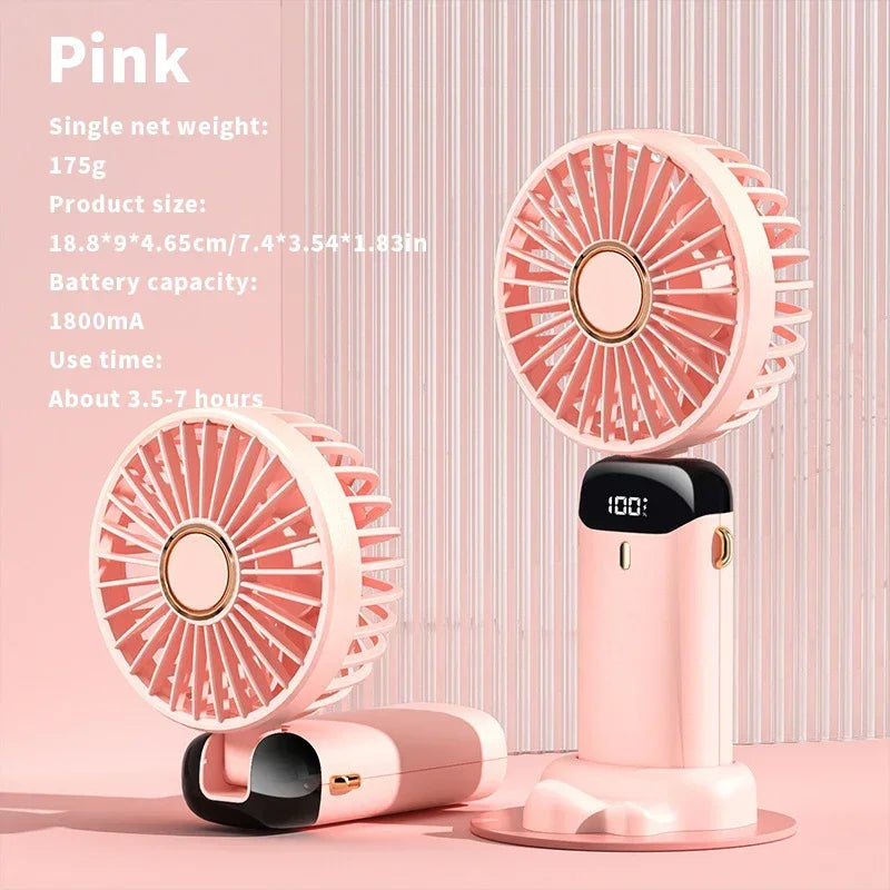 Mini Fan – Portable USB Rechargeable Neck & Desk Fan
