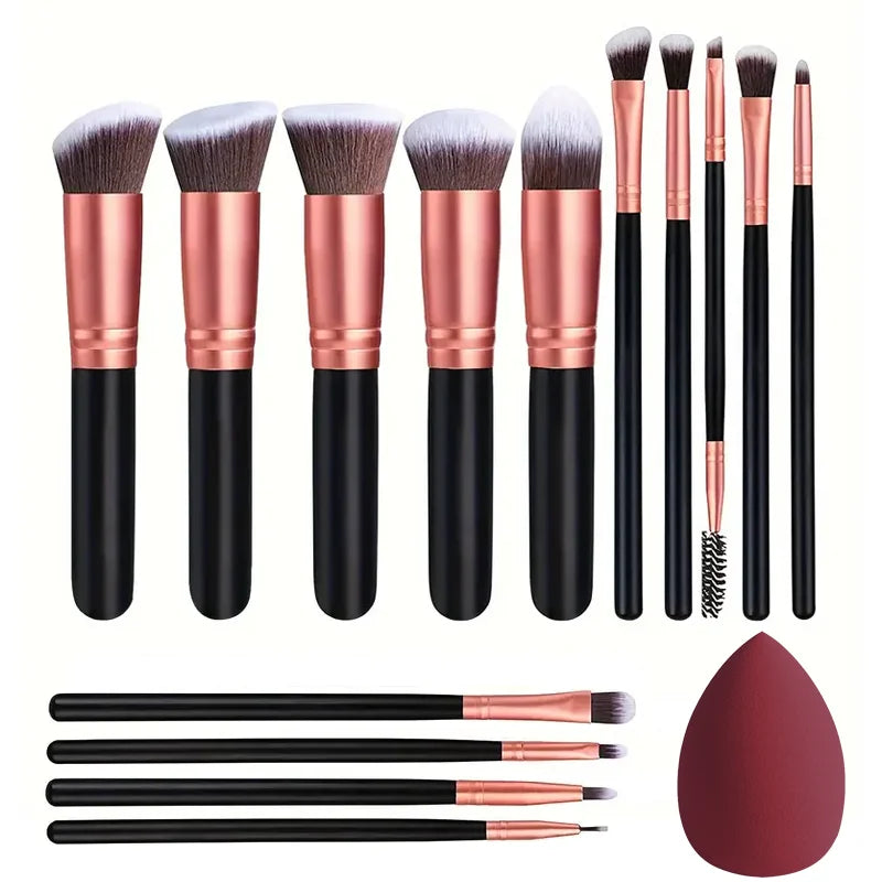 14-Piece Makeup Brush Set – Soft Fluffy Beauty Tools for Flawless Looks