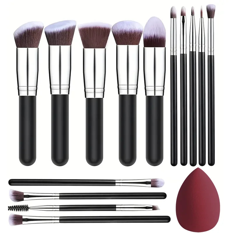 14-Piece Makeup Brush Set – Soft Fluffy Beauty Tools for Flawless Looks