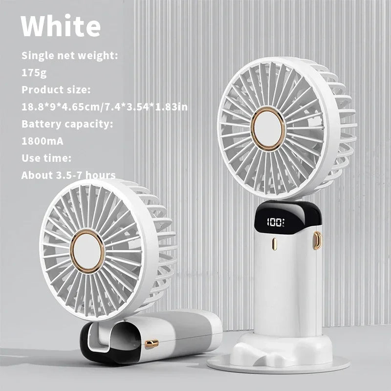 Mini Fan – Portable USB Rechargeable Neck & Desk Fan