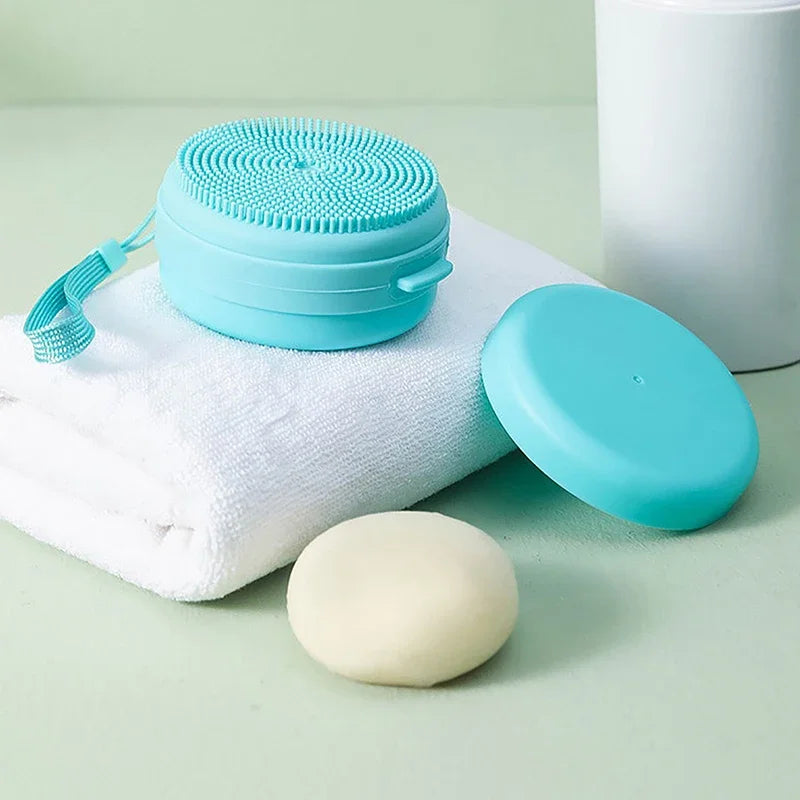 Portable Bath Brush – Silicone Massage & Cleansing Scrubber