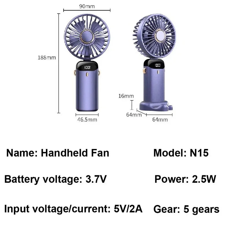 Mini Fan – Portable USB Rechargeable Neck & Desk Fan