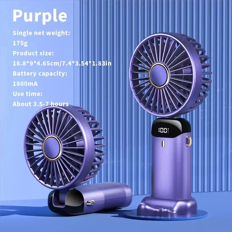 Mini Fan – Portable USB Rechargeable Neck & Desk Fan