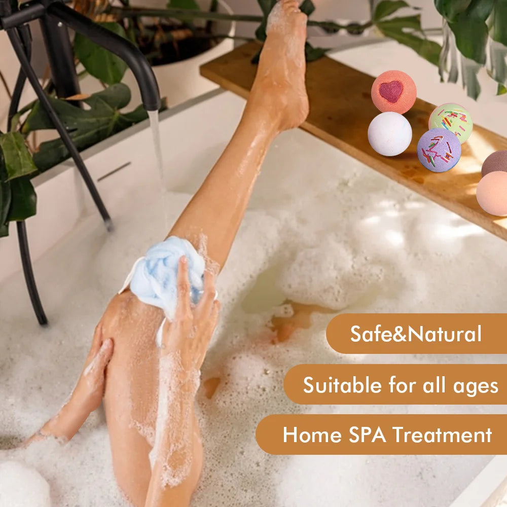 Bath Bombs Gift Set – 12pc Natural Spa Fizz for Her