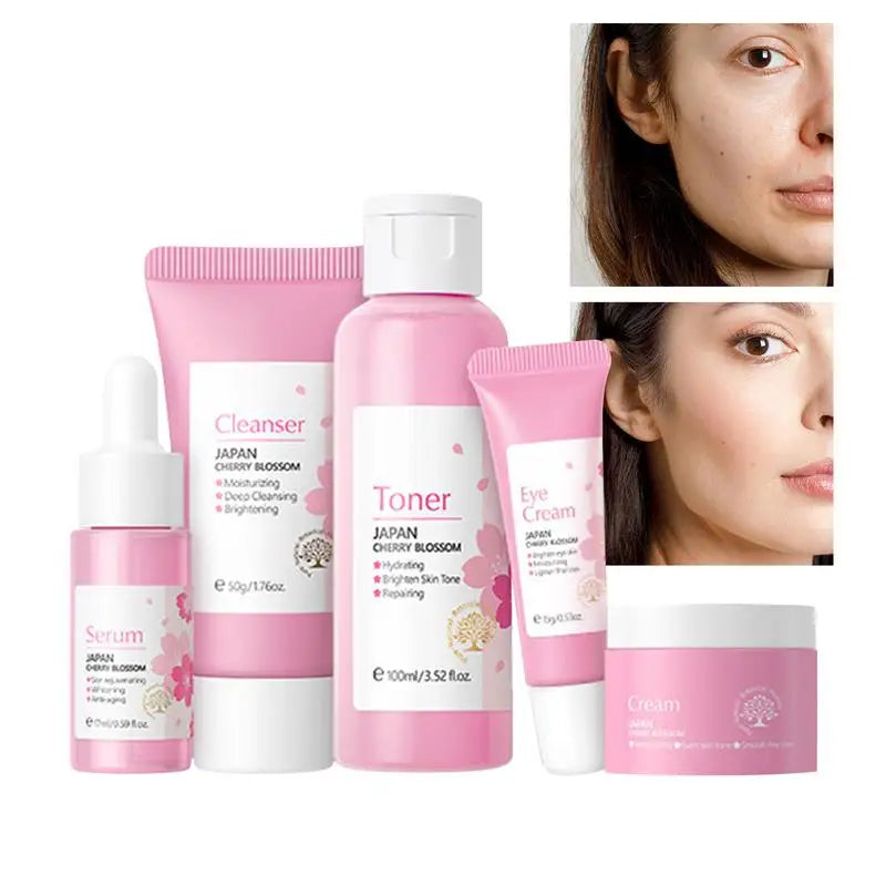 LAIKOU Sakura Skincare Kit – Cherry Blossom Hydration Set
