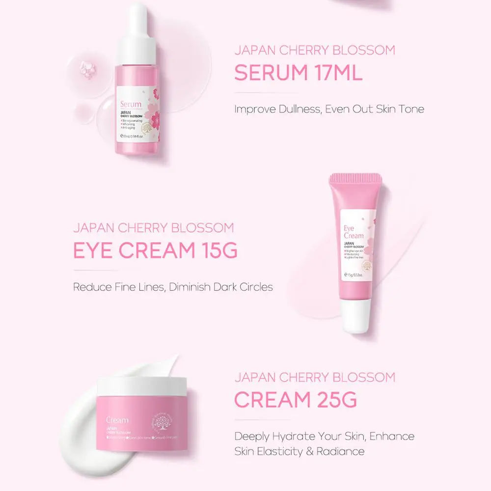 LAIKOU Sakura Skincare Kit – Cherry Blossom Hydration Set