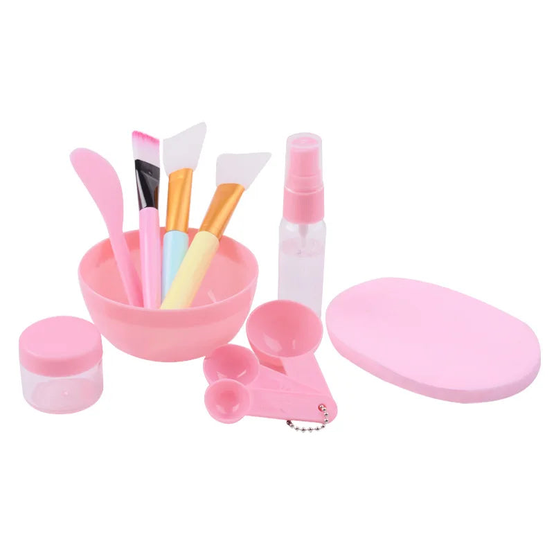 11-Piece Pink Mask Bowl Set – DIY Facial Mask Mixing & Beauty Tool Kit