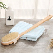 Natural Bath Brush – Long Handle Shower Scrubber for Deep Cleansing