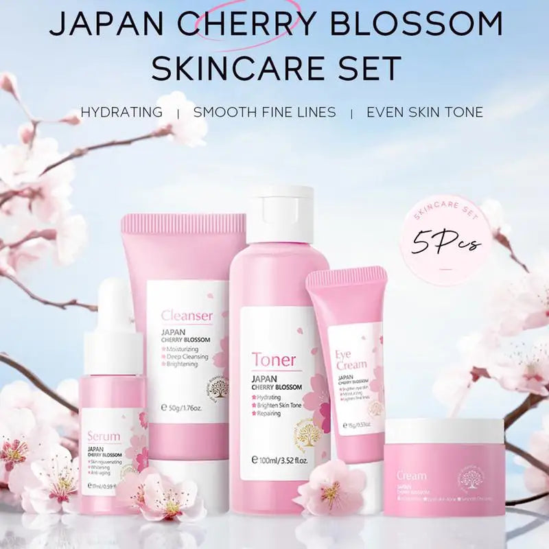 LAIKOU Sakura Skincare Kit – Cherry Blossom Hydration Set