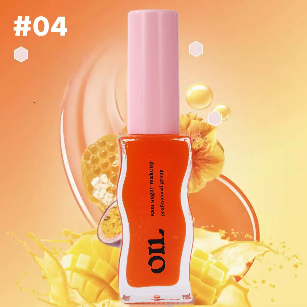 Tinted Plumping Lip Oil – Fruit Infused Hydrating Gloss for Juicy Lips