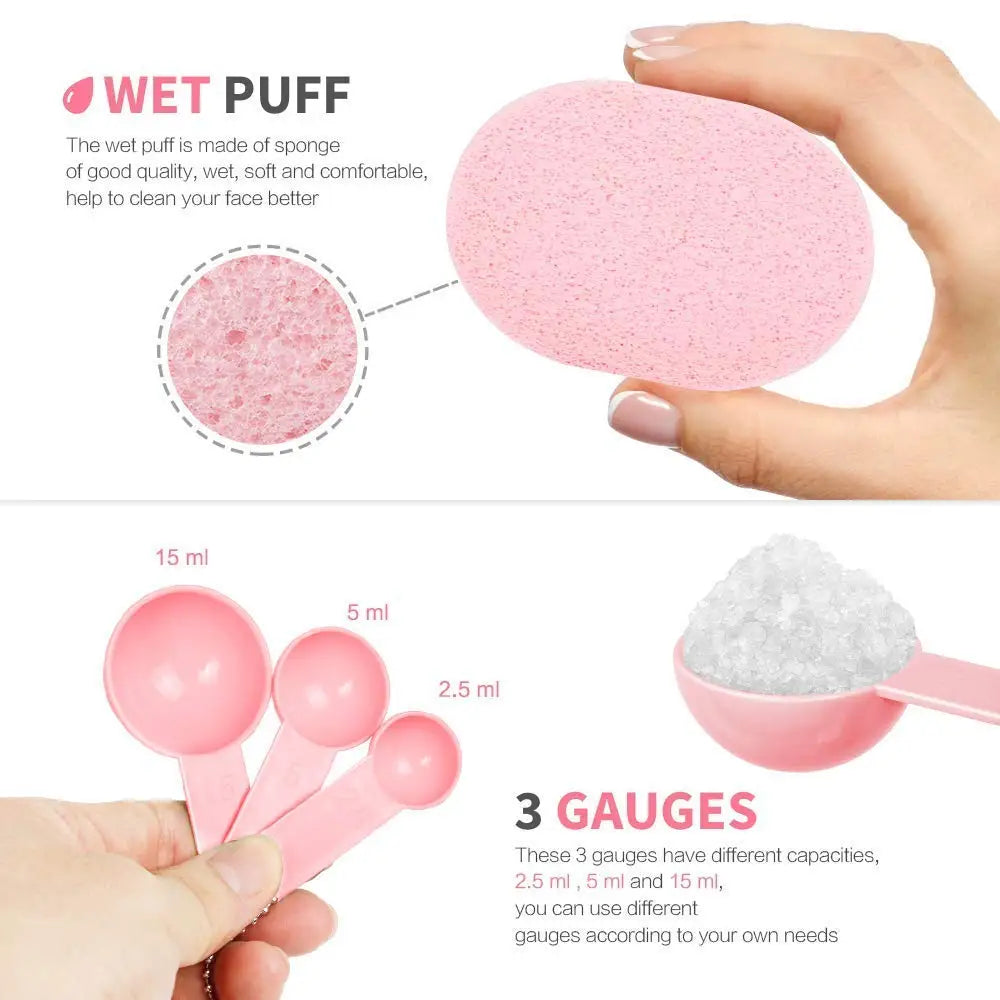 11-Piece Pink Mask Bowl Set – DIY Facial Mask Mixing & Beauty Tool Kit