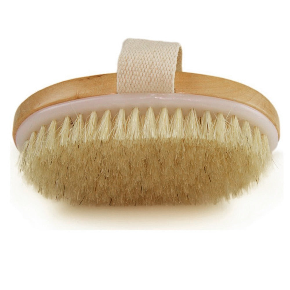 Natural Bath Brush – Long Handle Shower Scrubber for Deep Cleansing