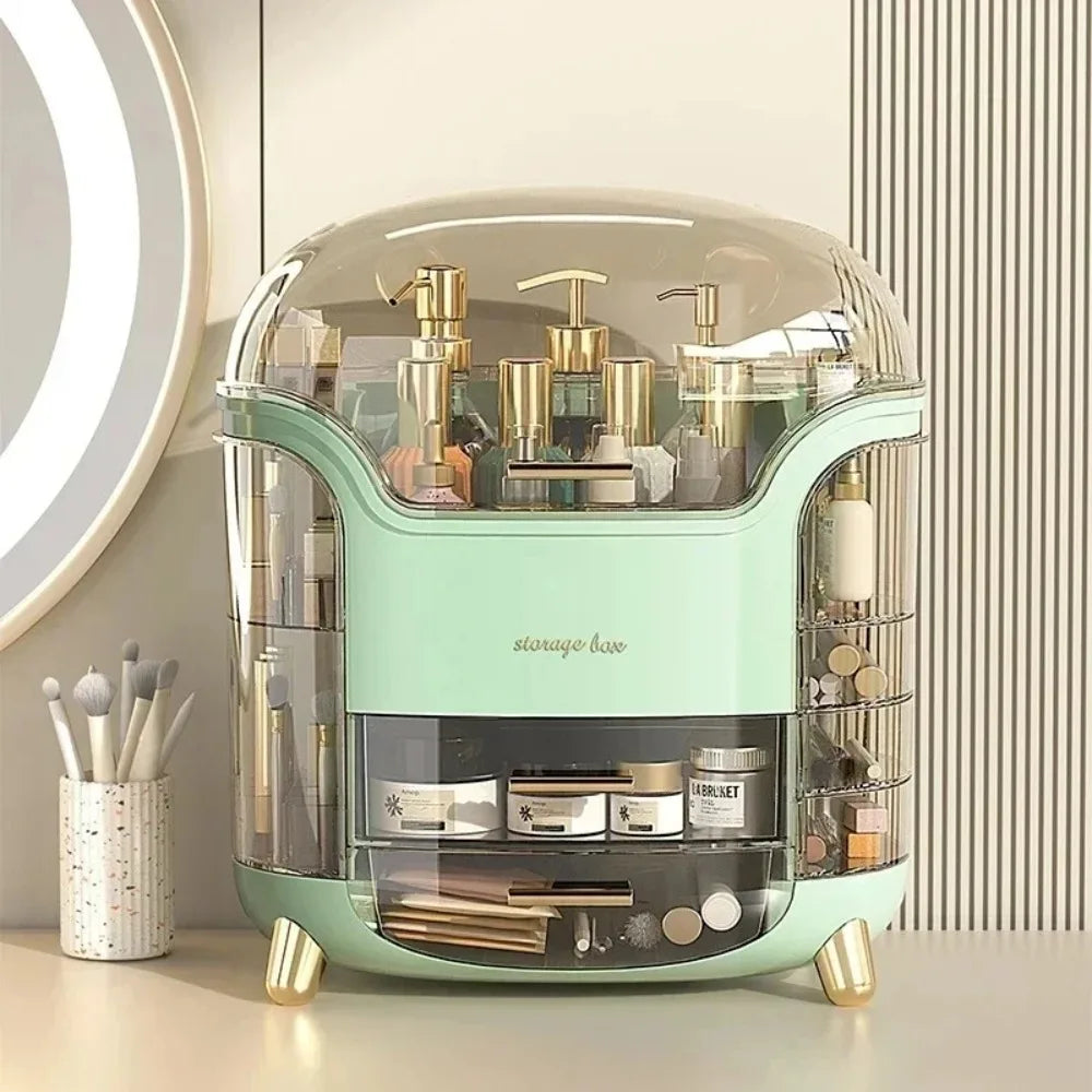 Makeup Organizer – Dustproof Cosmetic & Jewelry Storage Box