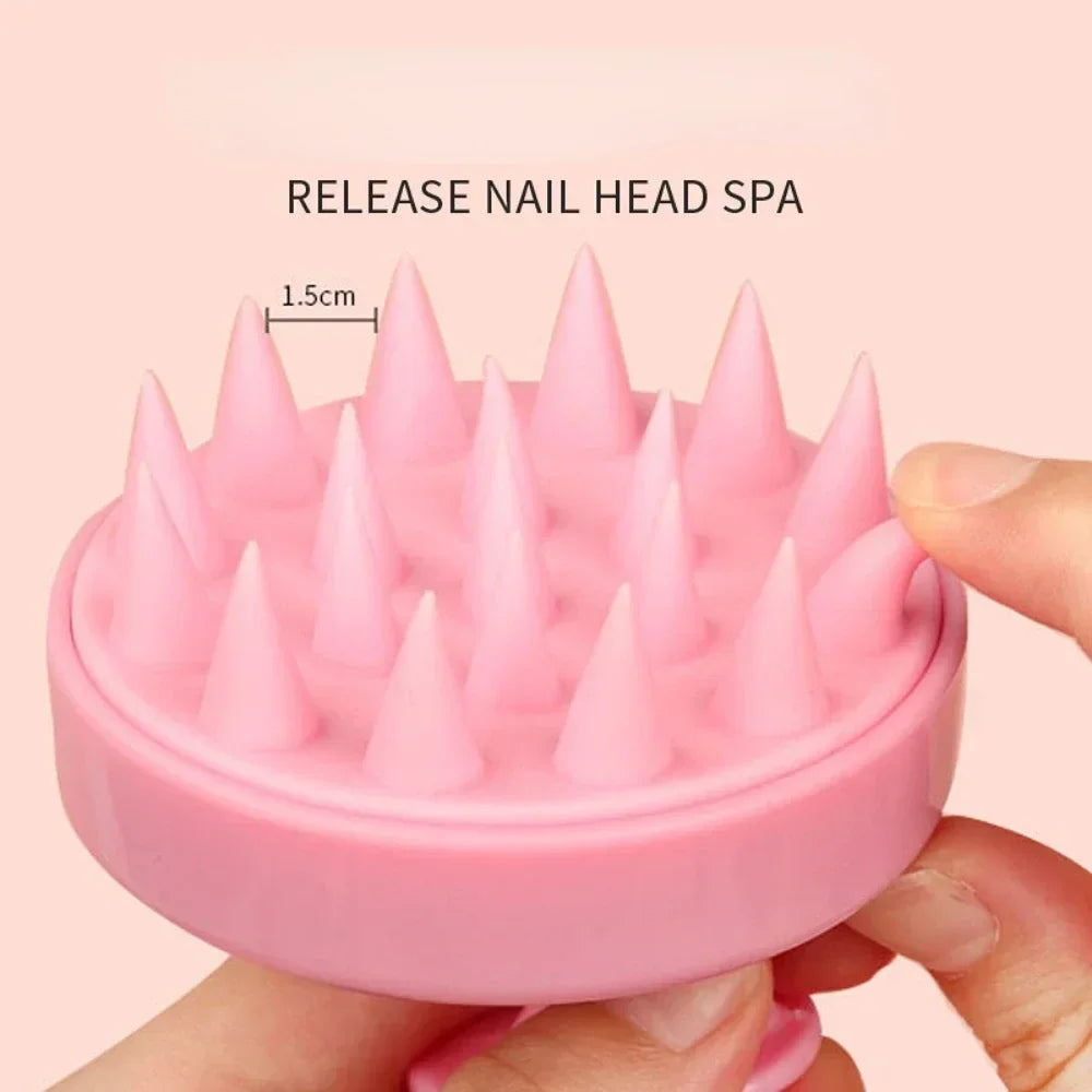 Silicone Shampoo Brush – Scalp Massage Comb for Hair Cleaning & Growth