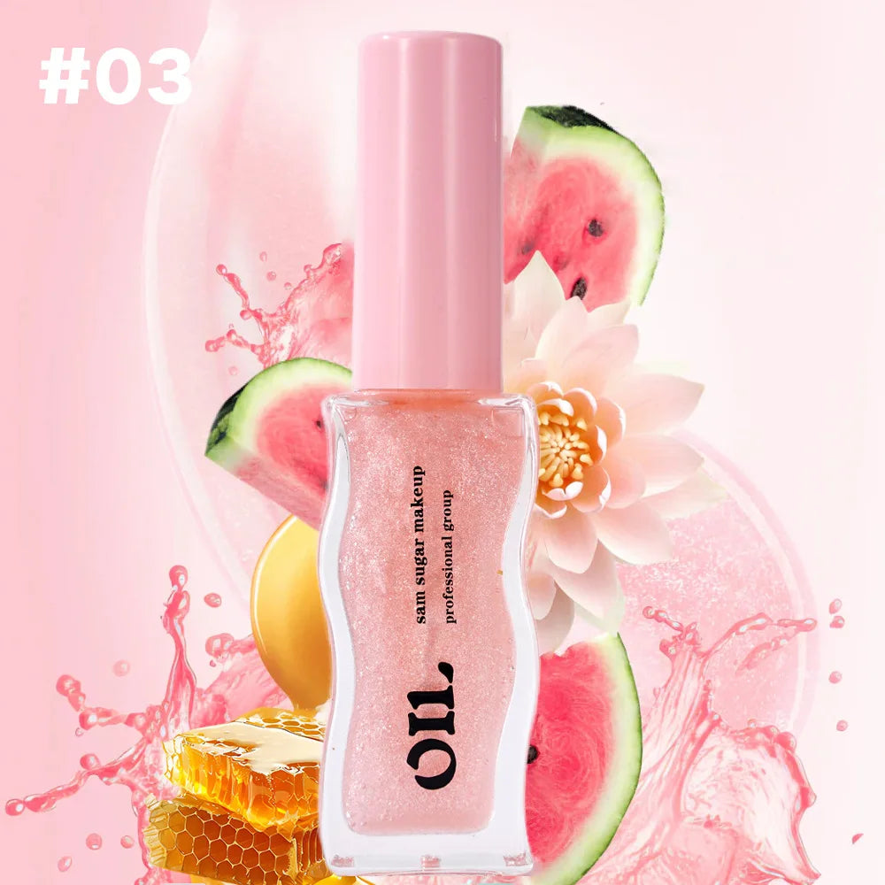 Tinted Plumping Lip Oil – Fruit Infused Hydrating Gloss for Juicy Lips