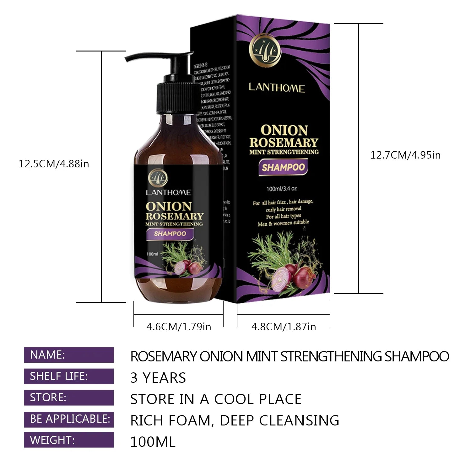 Rosemary Onion Hair Growth Set – Anti-Hair Loss Shampoo & Spray