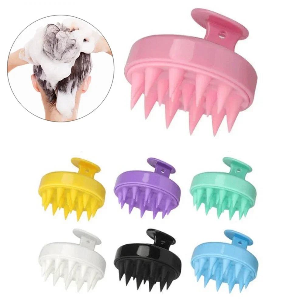Silicone Shampoo Brush – Scalp Massage Comb for Hair Cleaning & Growth