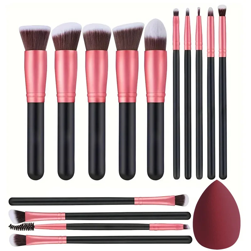14-Piece Makeup Brush Set – Soft Fluffy Beauty Tools for Flawless Looks