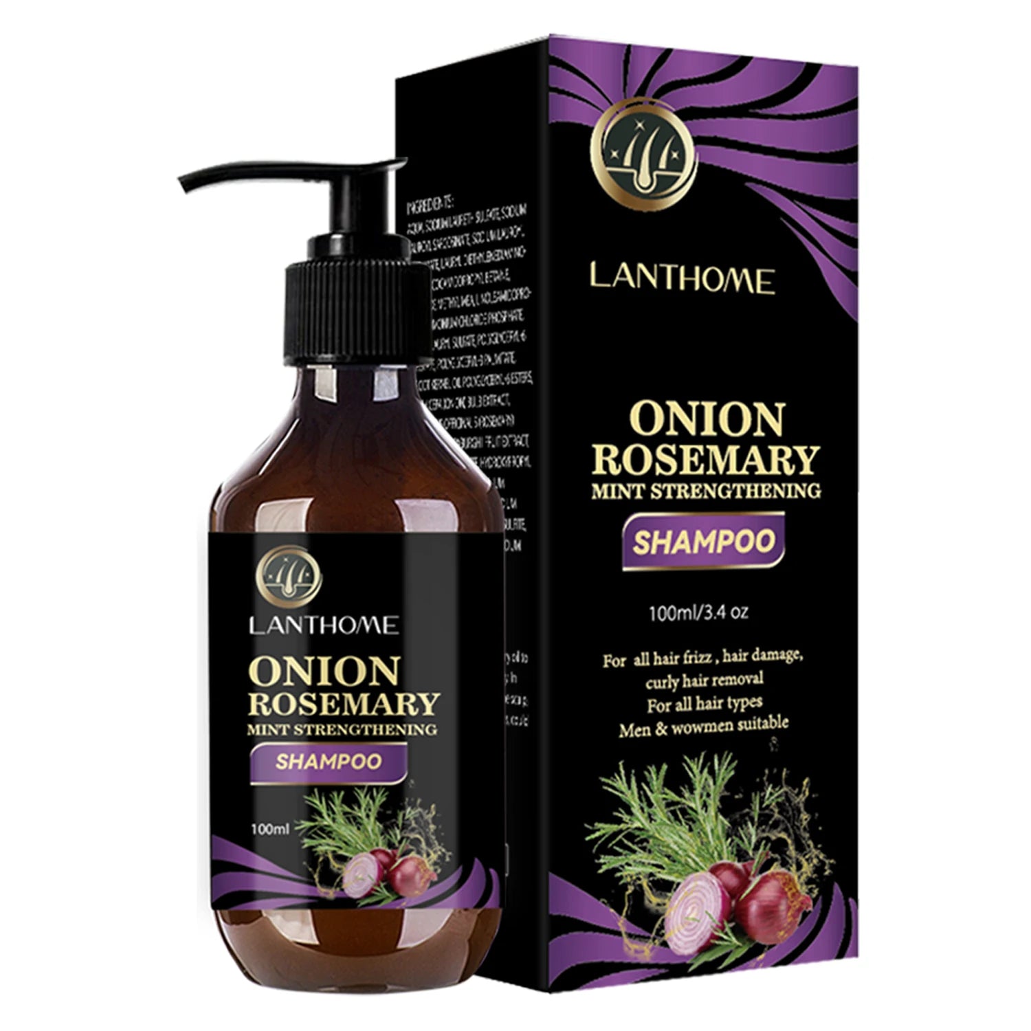 Rosemary Onion Hair Growth Set – Anti-Hair Loss Shampoo & Spray