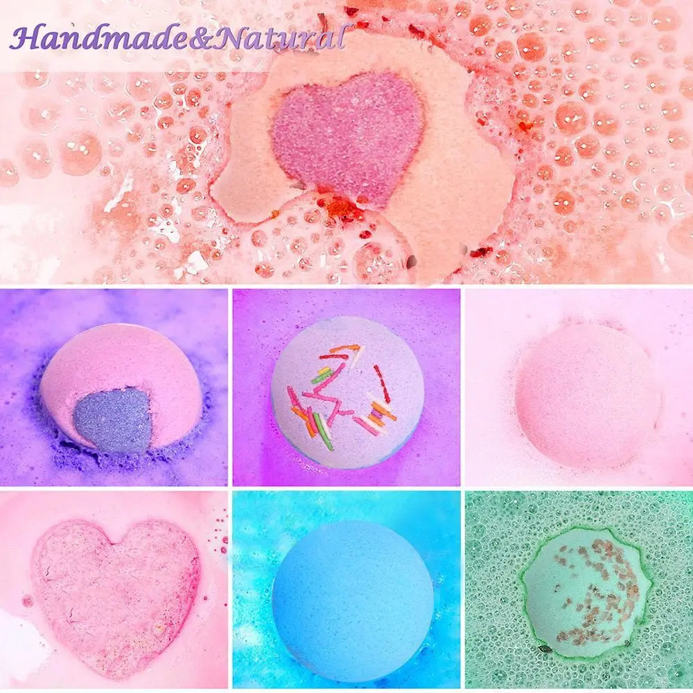 Bath Bombs Gift Set – 12pc Natural Spa Fizz for Her