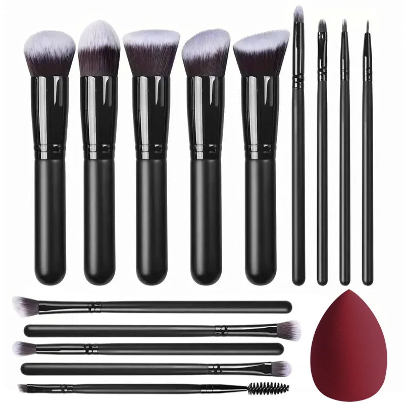 14-Piece Makeup Brush Set – Soft Fluffy Beauty Tools for Flawless Looks