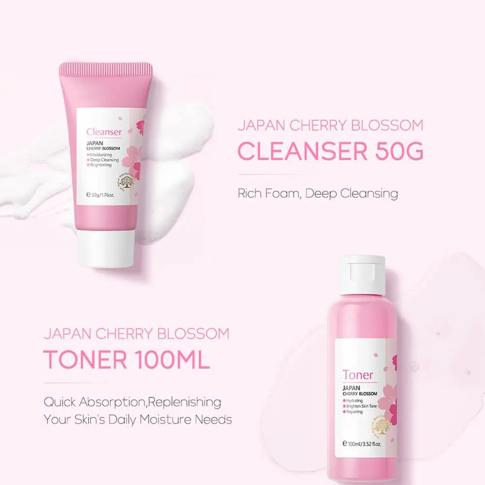 LAIKOU Sakura Skincare Kit – Cherry Blossom Hydration Set