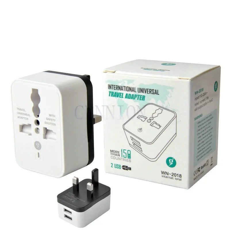 2 USB Charger Adaptor – Plug with Safety Shutter