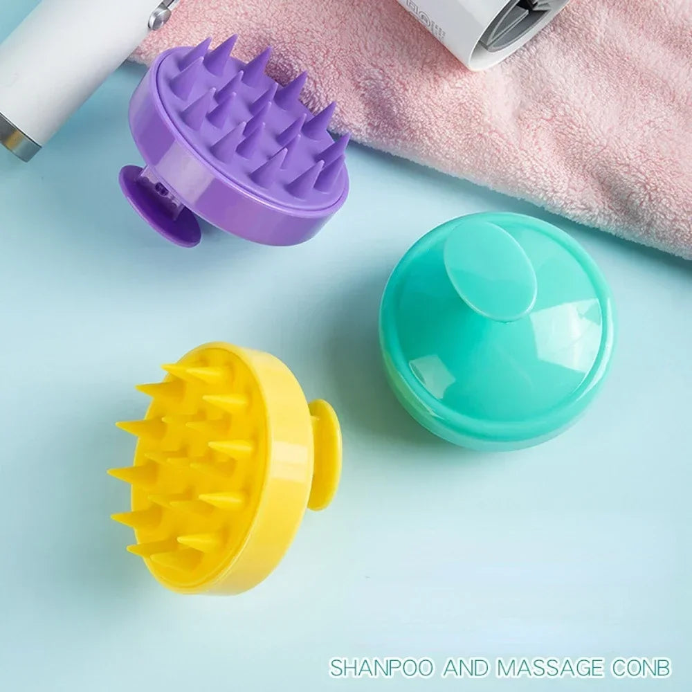 Silicone Shampoo Brush – Scalp Massage Comb for Hair Cleaning & Growth