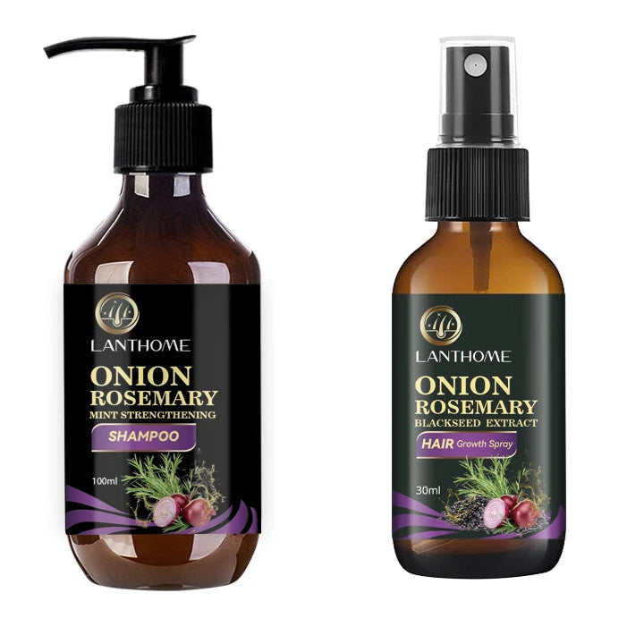Rosemary Onion Hair Growth Set – Anti-Hair Loss Shampoo & Spray