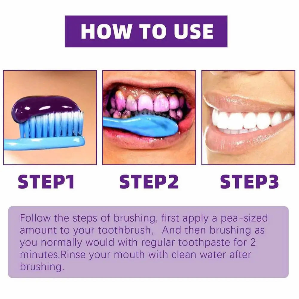 Purple Toothpaste – Instant Whitening & Stain Removal
