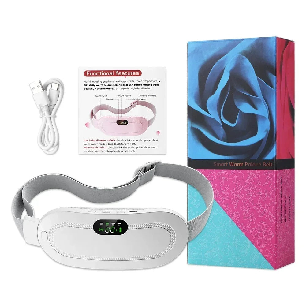 Cordless Menstrual Heating Pad – Portable 3-in-1 Warmth & Massage for Period Pain Relief