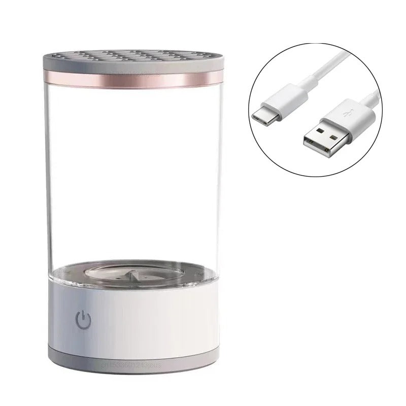 USB Electric Makeup Brush Cleaner – Portable 3-in-1 Washer, Dryer & Storage Rack