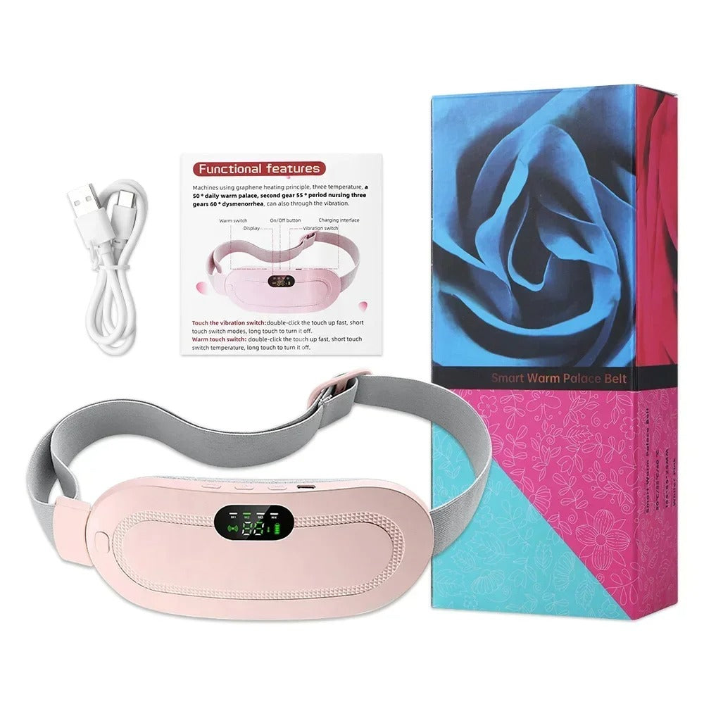 Cordless Menstrual Heating Pad – Portable 3-in-1 Warmth & Massage for Period Pain Relief